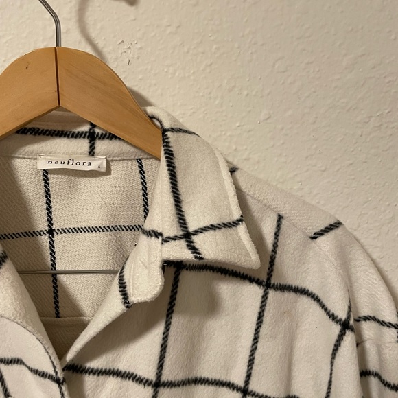 Neuflora Jackets & Blazers - Neuflora White and Black Plaid Jacket